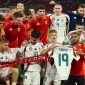 Foto Timnas Hungaria saat meraih kemenangan