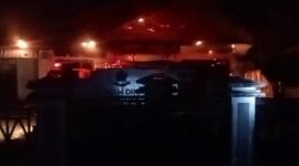 Kondisi rumah dinas saat dilalap si jago merah