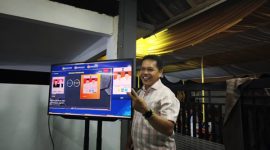 Calon Bupati Lebong, Azhari saat mendeklarasikan Kemenangan
