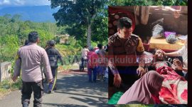 Pencarian warga desa Ladang Palembang,  (Kanan) Warga desa yang hilang sudah ditemukan