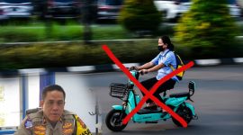 Dilarang mengendarai sepeda listrik dijalan raya, Kasat Lantas PolresLebong Arief Abdullah