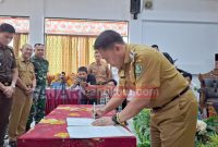 Bupati Lebong Azhari Menandatangani RKPD Musrembang 2026