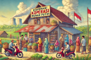Koperasi merah putih ilustrasi 