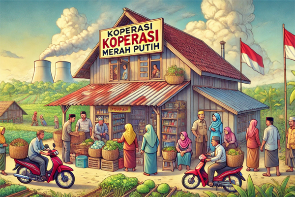 Koperasi merah putih ilustrasi 