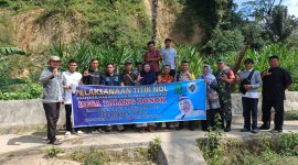 Pemdes Talang Donok Mulai Laksanakan  Titik Nol Pelapis Tebing