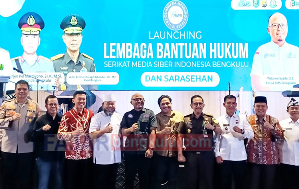 Wakil Bupati Lebong Hadiri Launching LBH SMSI di Mercure Hotel Bengkulu