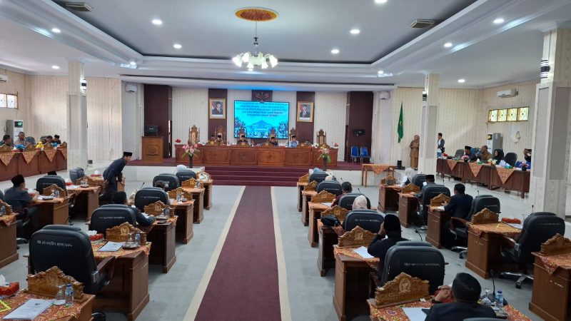Gelar Paripurna, DPRD Lebong Bahas Nota Pengantar APBD-P Hingga Rancangan Perda