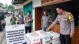 Ilstrasi Polres Lebong cek pupuk subsidi di distributor