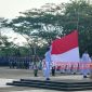 Momen penarikan bendera merah putih